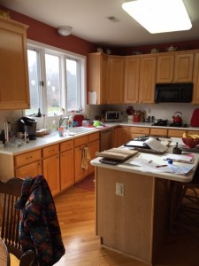 old island and countertops
