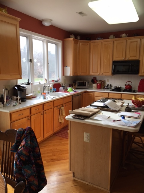 old island and countertops